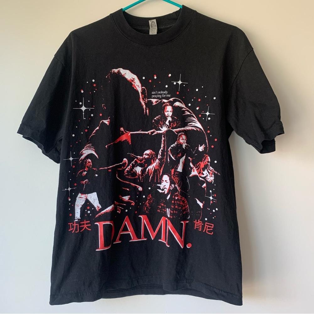 Kendrick Lamar DAMN Black and Red Graphic Tee Shirt
